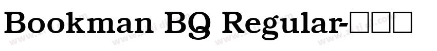 Bookman BQ Regular字体转换
